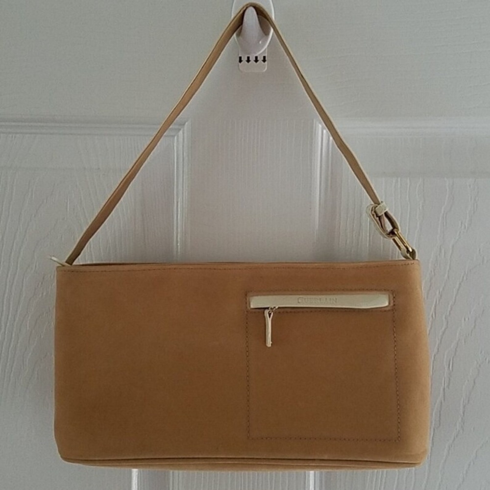 Guerlain Suede Travel Bag Kit Sac Vintage Purse 90s Shoulder Bag Promotional